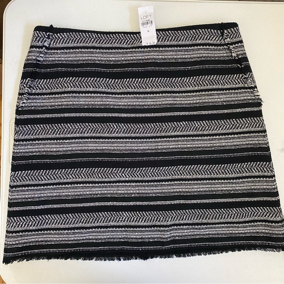 Loft Womens Tweed A-line Mini Skirt size 10 - Picture 1 of 9